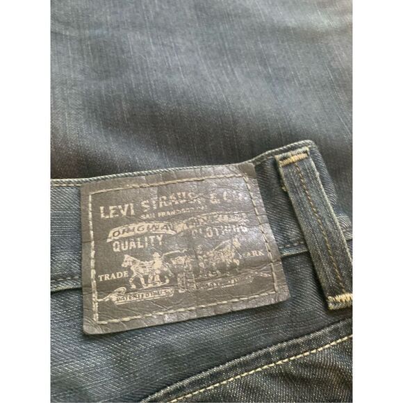 Levi Strauss 514 Original Riveted Mens Dark Blue Jeans - Picture 7 of 10